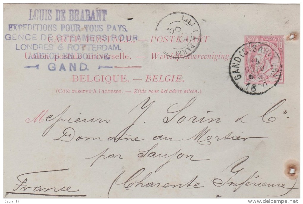 GAND LOUIS DE BRABANT EXPEDITIONS POUR TOUS PAYS AGENCE EN DOUANE - 1800 – 1899