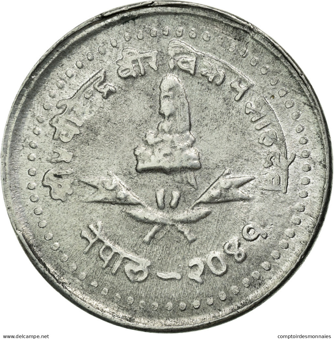 Monnaie, Népal, SHAH DYNASTY, Birendra Bir Bikram, 10 Paisa, 1992, TTB+ - Nepal