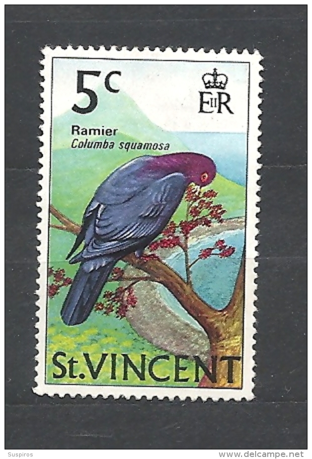 St. Vincent   1970 Birds  Columba Squamosa HINGED - St.Vincent (...-1979)