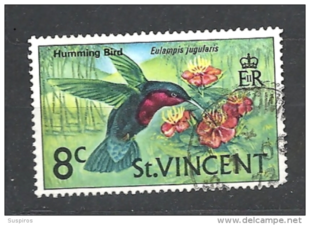 St. Vincent   1970 Birds  Purple-throated Carib Eulampis Jugularis USED - St.Vincent (...-1979)