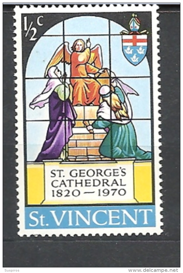 St. Vincent    1970 The 150th Anniversary Of St. George´s Cathedral, Kingstown MNH - St.Vincent (...-1979)