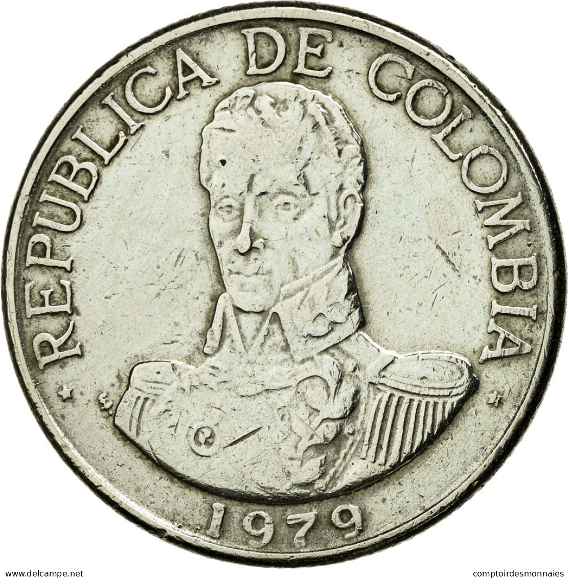 Monnaie, Colombie, Peso, 1979, TTB+, Copper-nickel, KM:258.2 - Colombia