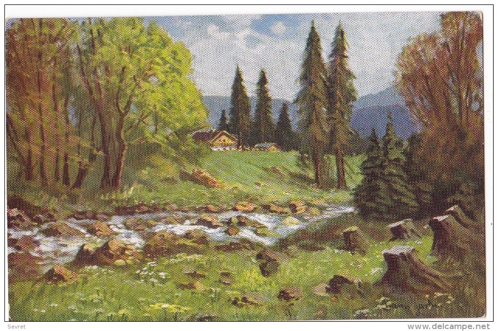 BAUMGARTEN  .Paysage Avec Ruisseau.. - Baumgarten, F.