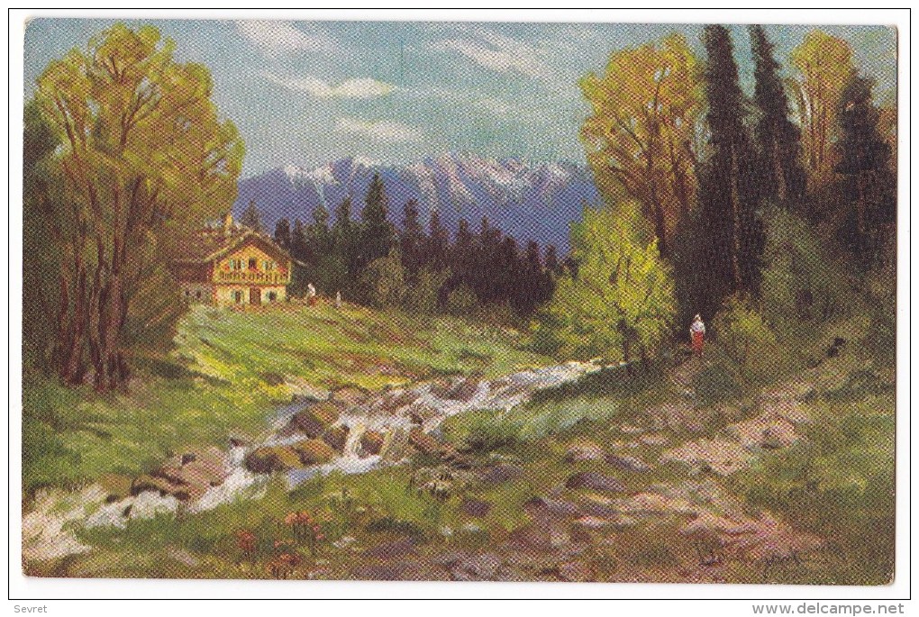 BAUMGARTEN  .Paysage Avec Ruisseau.. - Baumgarten, F.