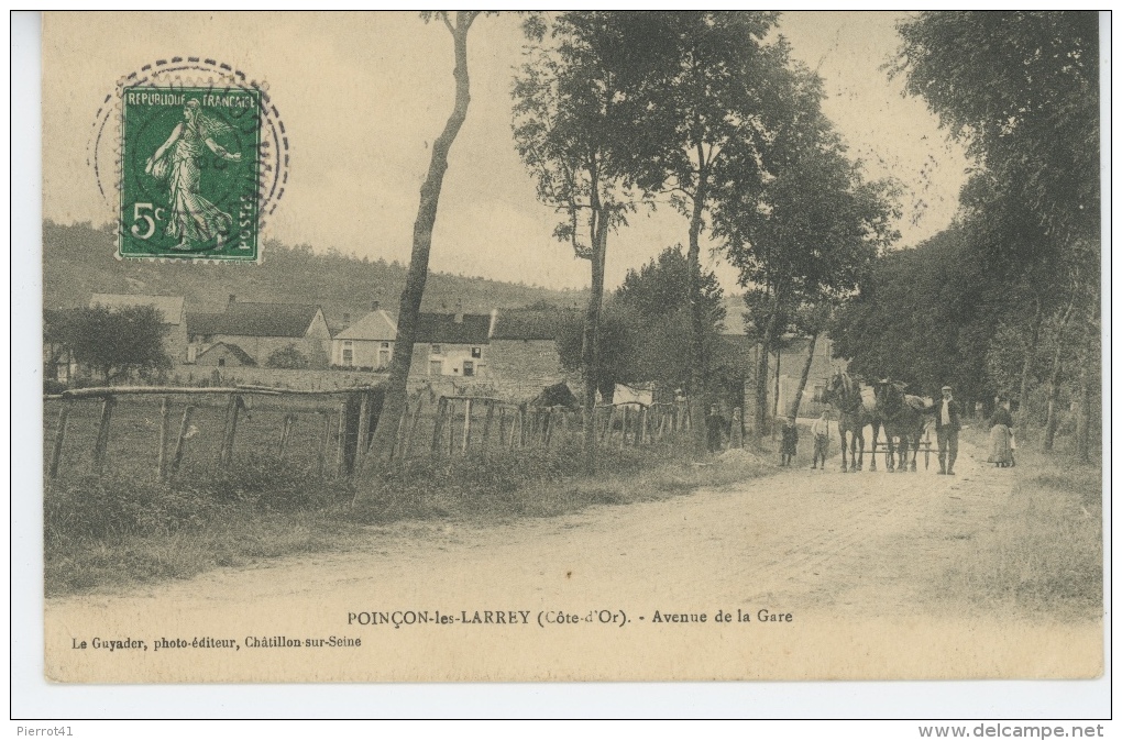 POINCON LES LARREY - Avenue De La Gare - Autres & Non Classés