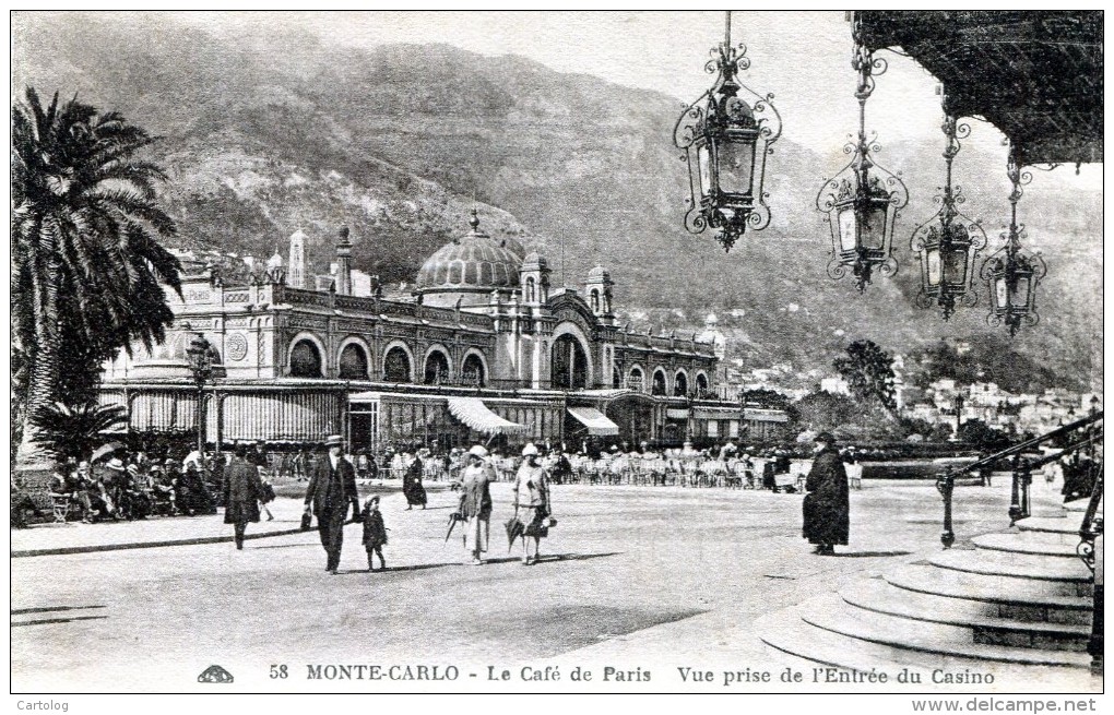 Café De Paris. Vue Prise De L'Entrée Du Casino - Cafés & Restaurants