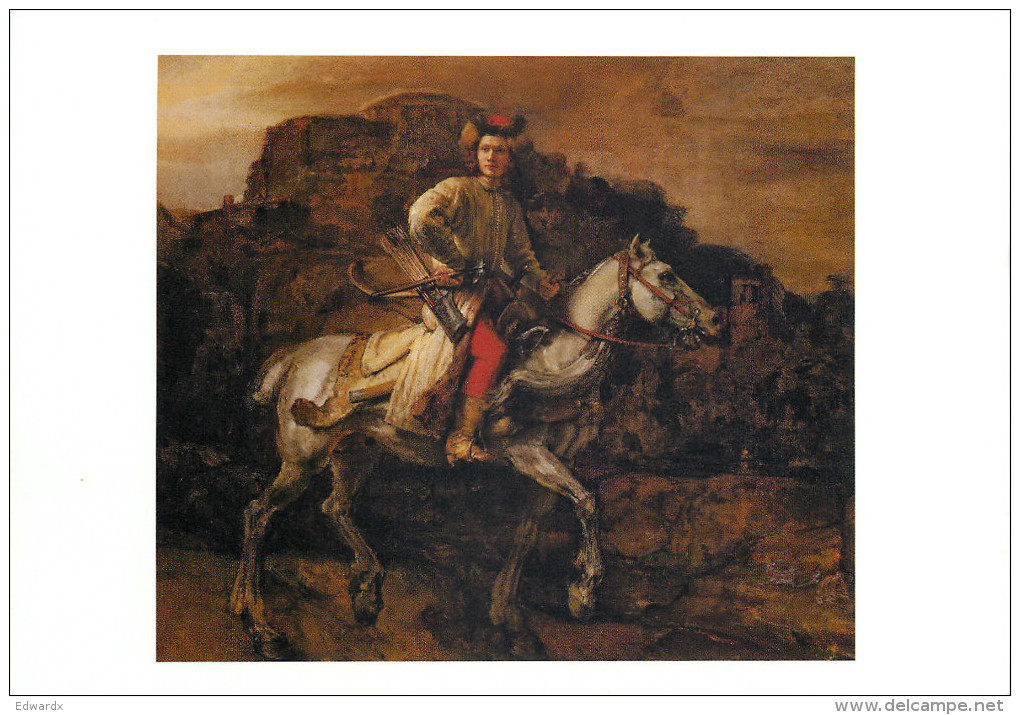 Rembrandt, Polish Rider, Art Painting Postcard Unposted - Pittura & Quadri