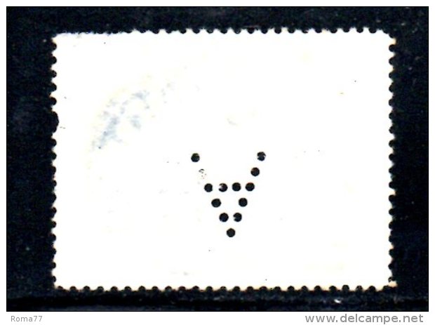 XP82 - TASMANIA , 2d Wmk TAS Perfin  " A " Inverted. TATTERSALL’S A PATTERNS Un Dente Corto - Used Stamps