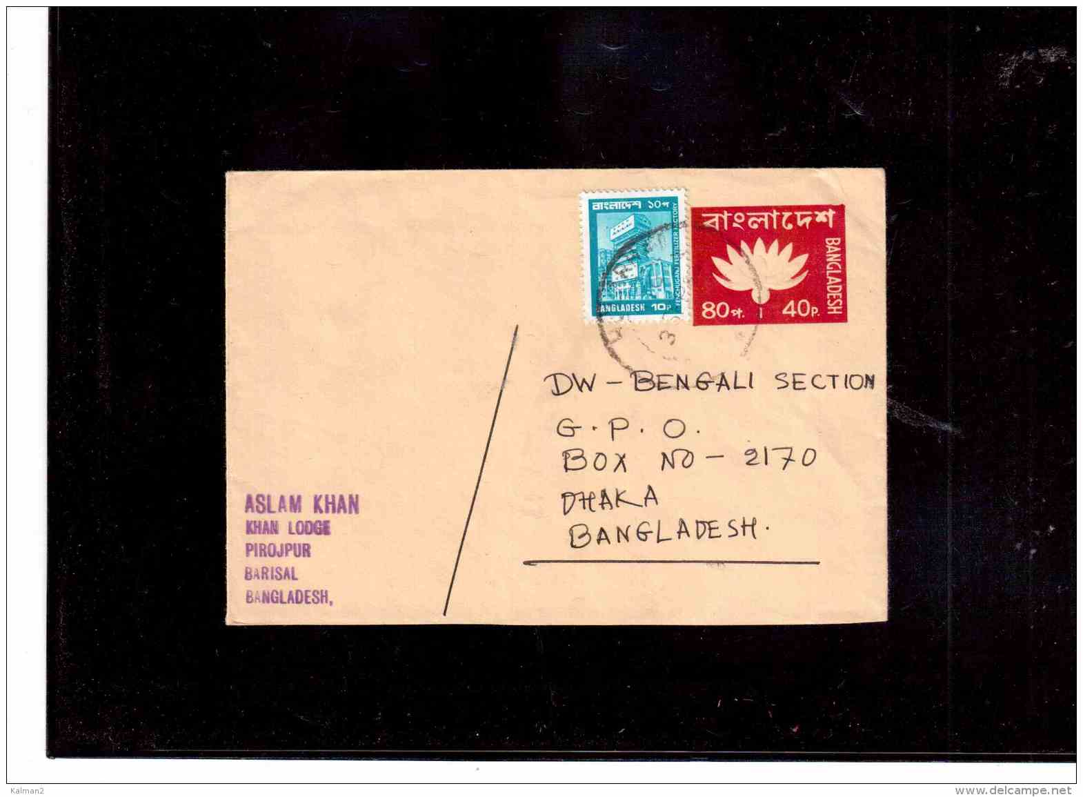 TEM7002   -    ENTIRE COVER WITH INTERESTING POSTAGE - Bangladesh
