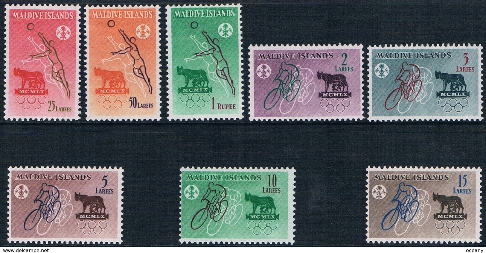 Maldives - Jeux Olympiques De Rome 47/54 ** - Sommer 1960: Rom