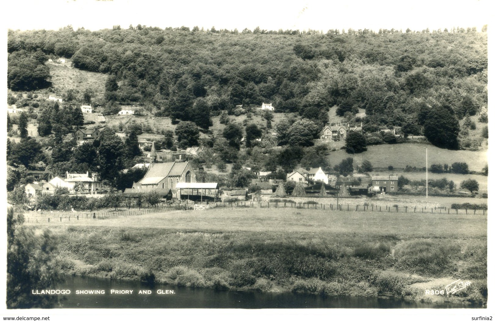 GWENT - LLANDOGO SHOWING PRIORY AND GLAN RP Gw119 - Breconshire