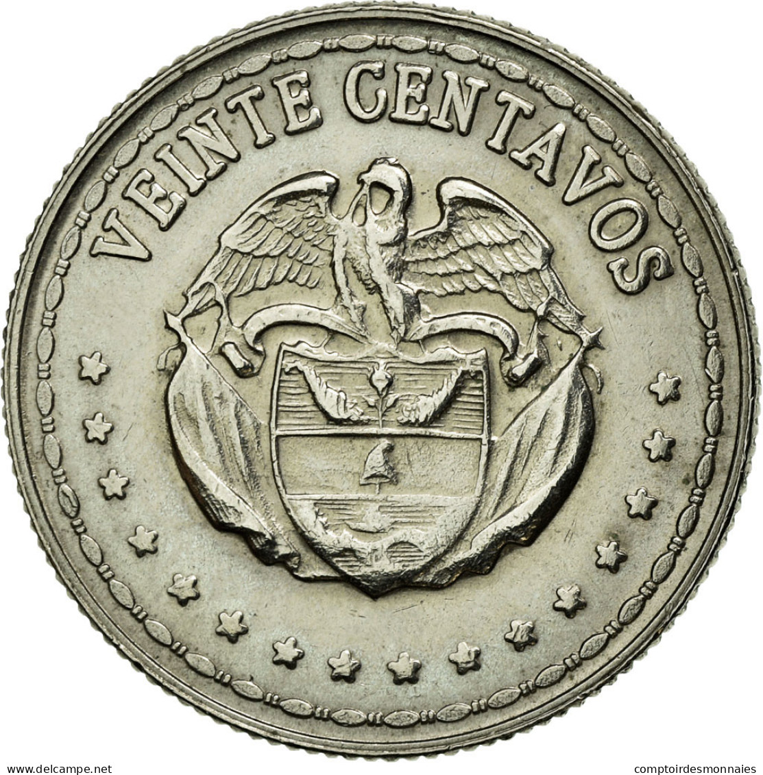 Monnaie, Colombie, 20 Centavos, 1959, TTB+, Copper-nickel, KM:215.1 - Colombia