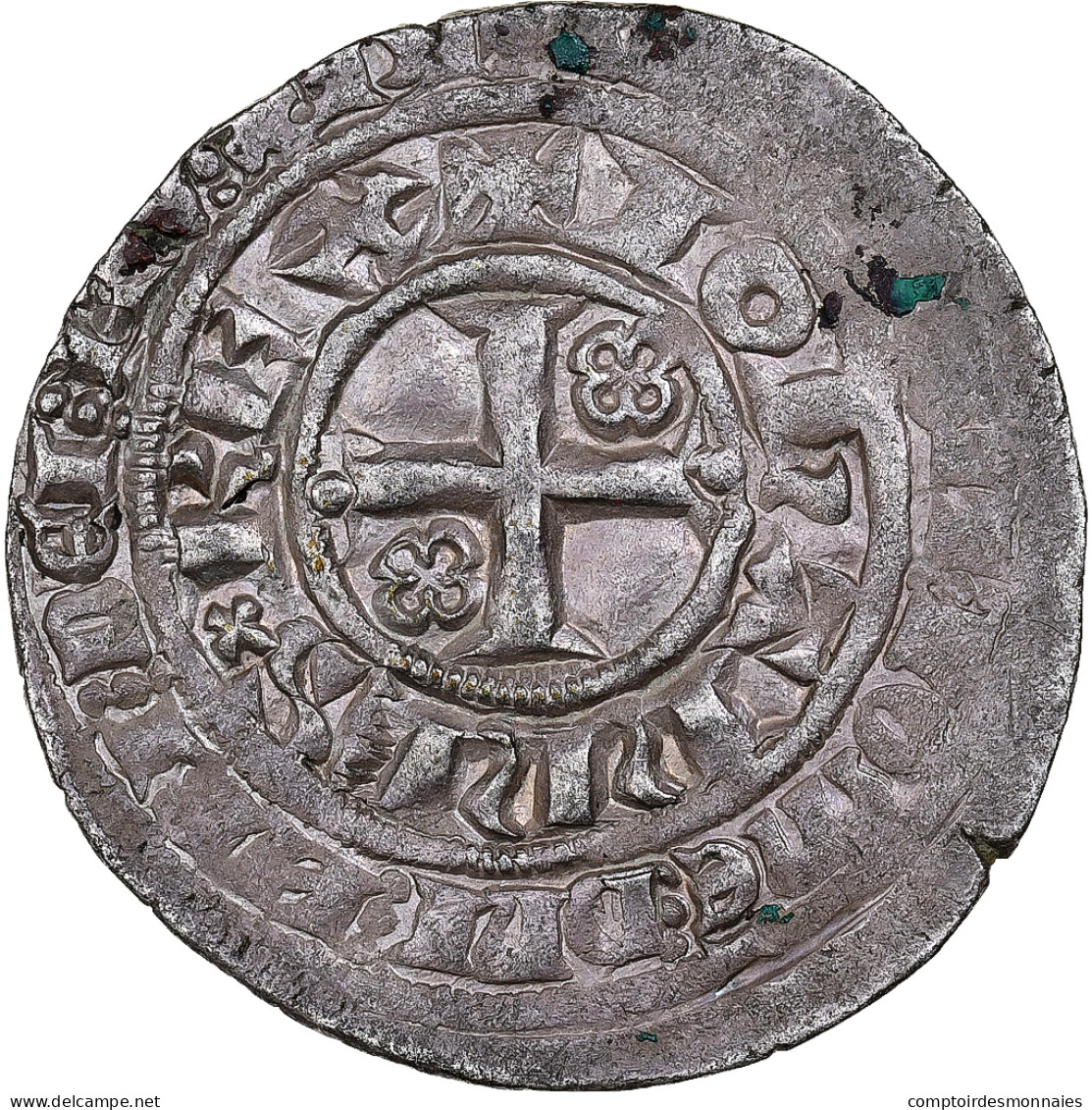 France, Jean II Le Bon, Blanc Aux Quadrilobes, 1354-1364, Billon, TTB - 1350-1364 John II The Good