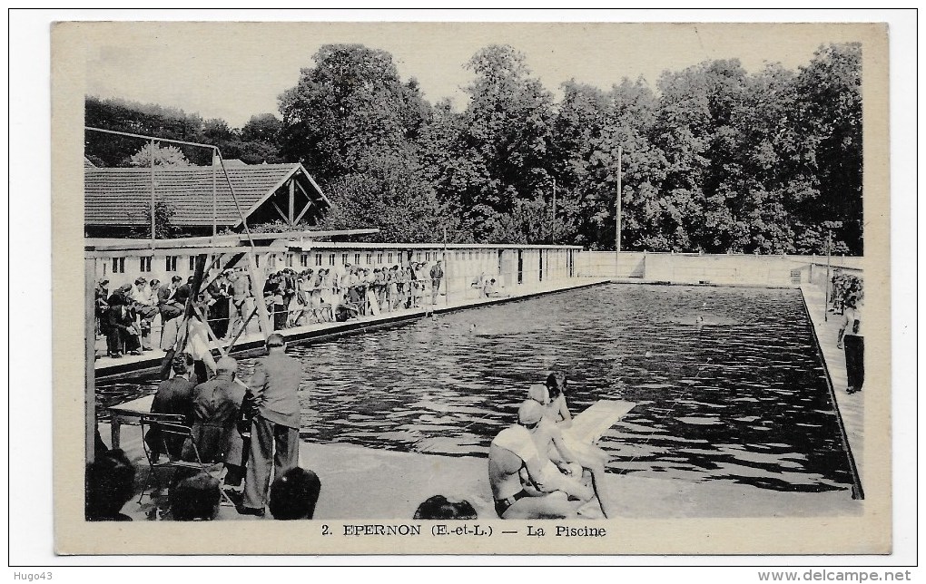 EPERNON EN 1948 - N° 2 - LA PISCINE ANIMEE - FORMAT CPA NON VOYAGEE - Epernon