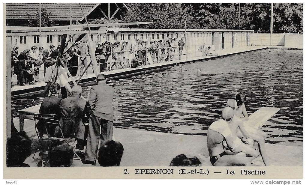 EPERNON EN 1948 - N° 2 - LA PISCINE ANIMEE - FORMAT CPA NON VOYAGEE - Epernon
