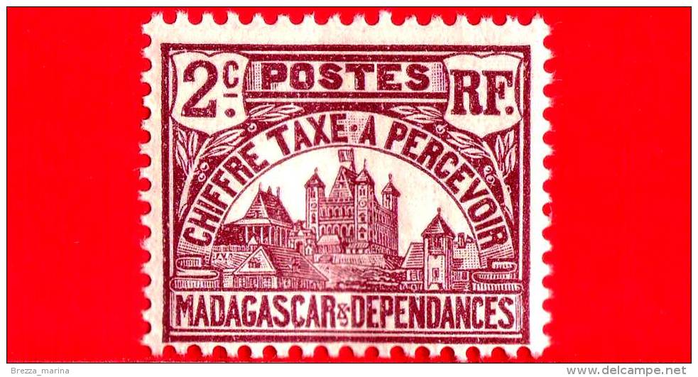 Nuovo - MNH - MADAGASCAR - 1908 - Palazzo Reale Di Antananarivo - Taxe - Segnatasse - 2 - Segnatasse