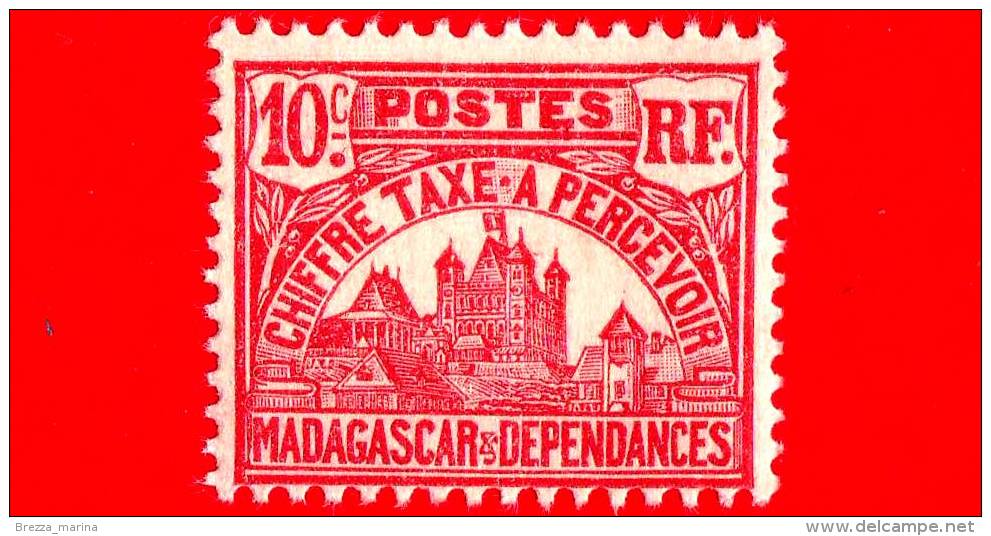 Nuovo - MNH - MADAGASCAR - 1908 - Palazzo Reale Di Antananarivo - Taxe - Segnatasse - 10 - Portomarken