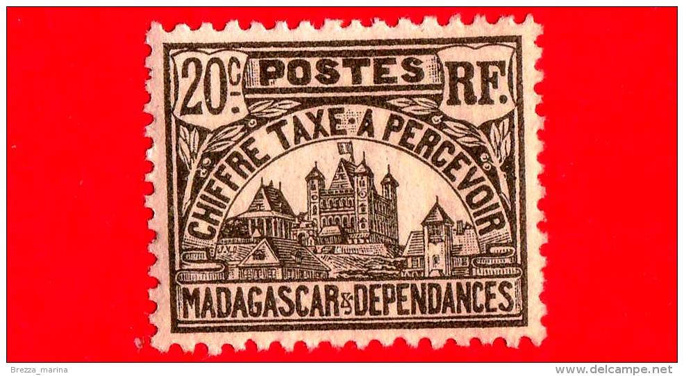 Nuovo - MADAGASCAR - 1908 - Palazzo Reale Di Antananarivo - Taxe - Segnatasse - 20 - Unused Stamps