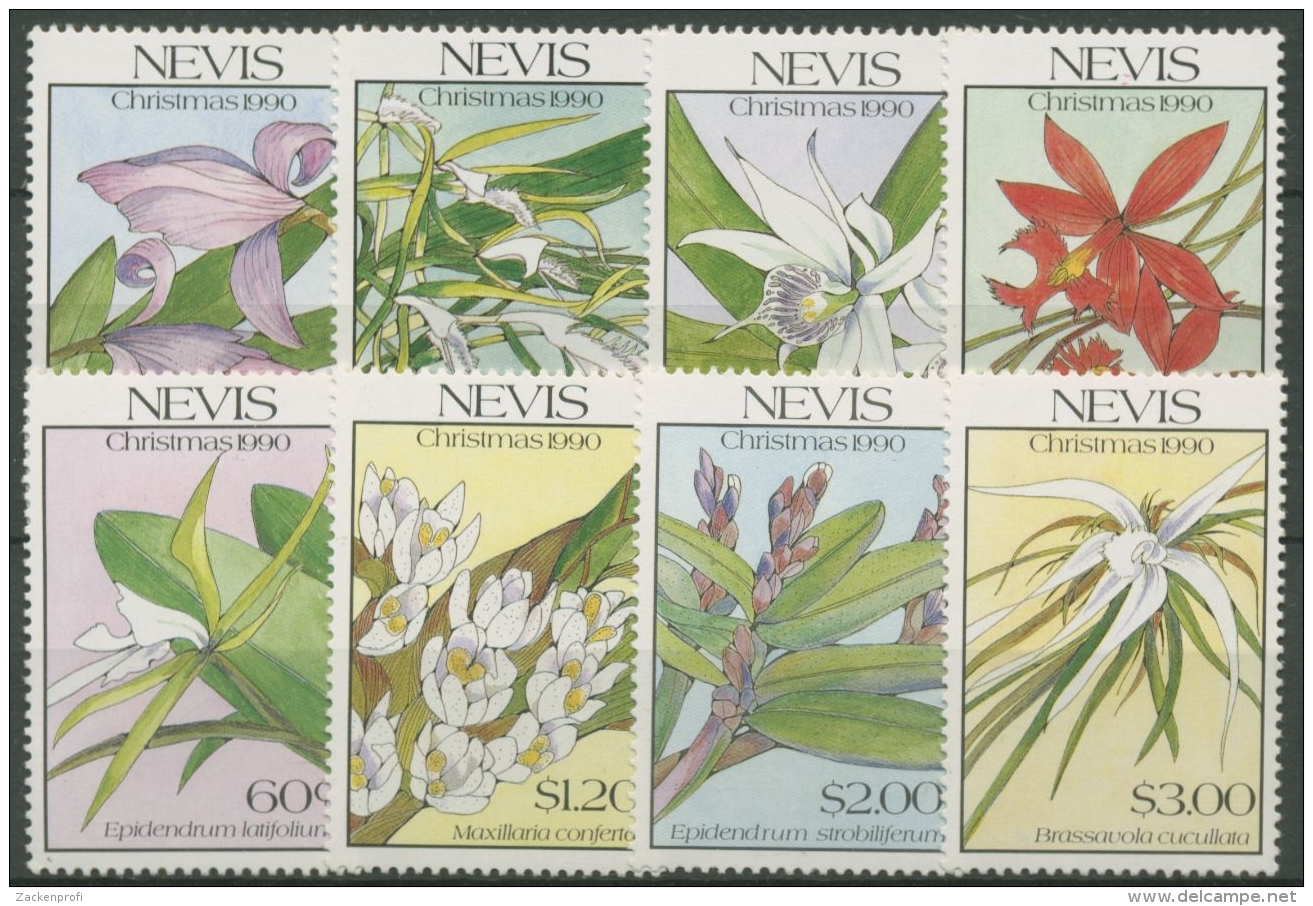 Nevis 1990 Weihnachten: Orchideen 558/65 Postfrisch - Sonstige - Amerika
