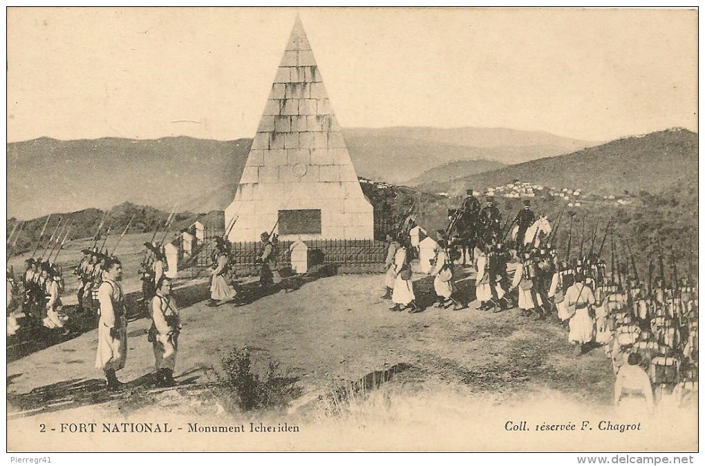 CPA-1906-ALGERIE FORT NATIONAL 2é Reg De La LEGION-Devant MONUMENT ICHERIDEN-TBE - Régiments