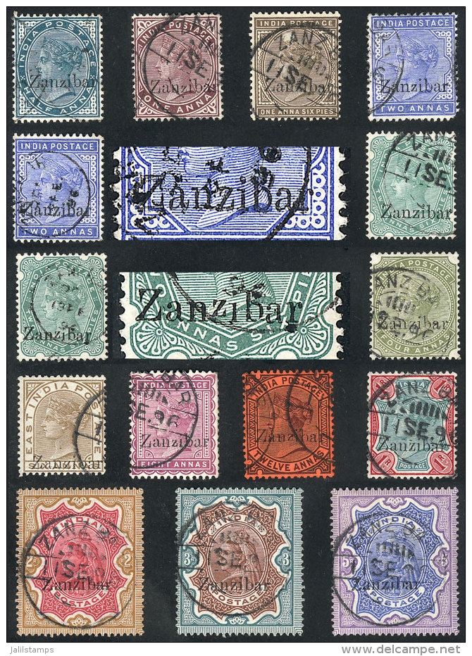 Sc.3/17 (without 8 And 12), 1896/6 13 Values Of The Set Of 15 (missing The Values 3a. Orange And 1r. Gray),... - Other & Unclassified