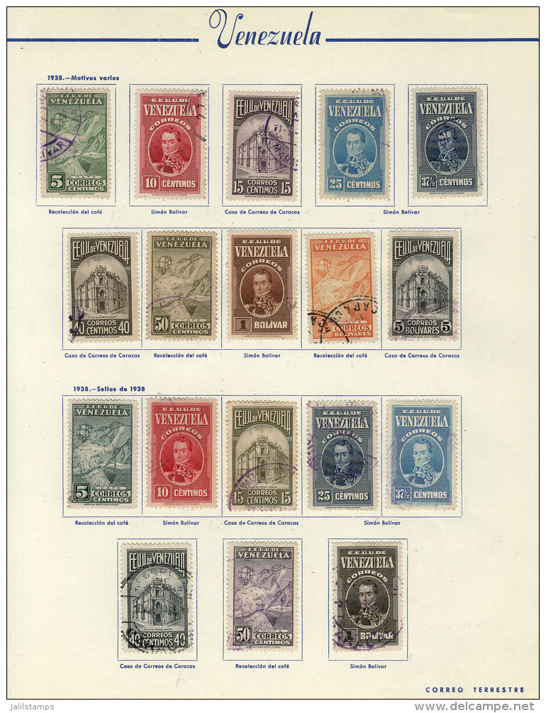 Collection In Majó Album (1859 To 1960 Approx.) In General With Used Stamps Of Very Fine Quality, Including... - Venezuela