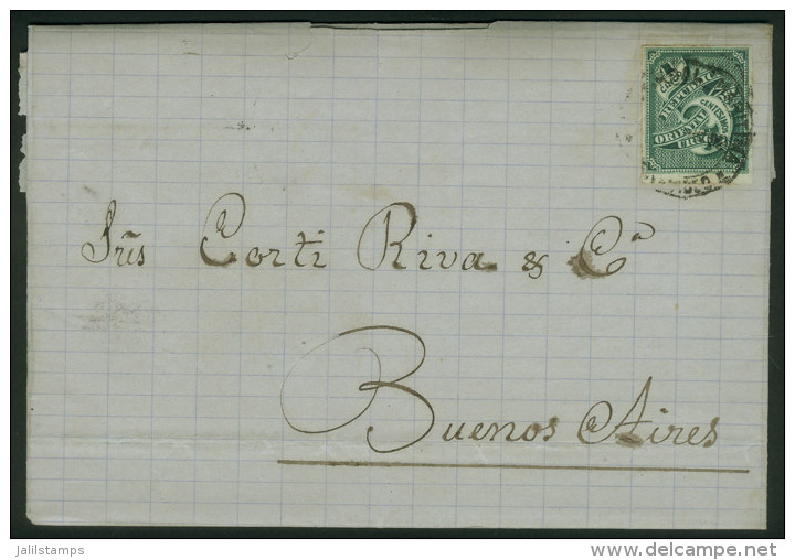 3/JUL/1882 MONTEVIDEO - Buenos Aires: Complete Folded Letter Franked By Sc.40, Cancelled "Sucursal... - Uruguay