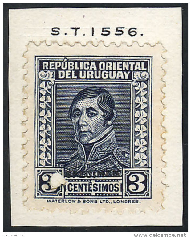 Sc.453, 1934 3c. General Rivera, SPECIMEN Of Waterlow &amp; Sons Ltd. In A Color Different From The Adopted One,... - Uruguay