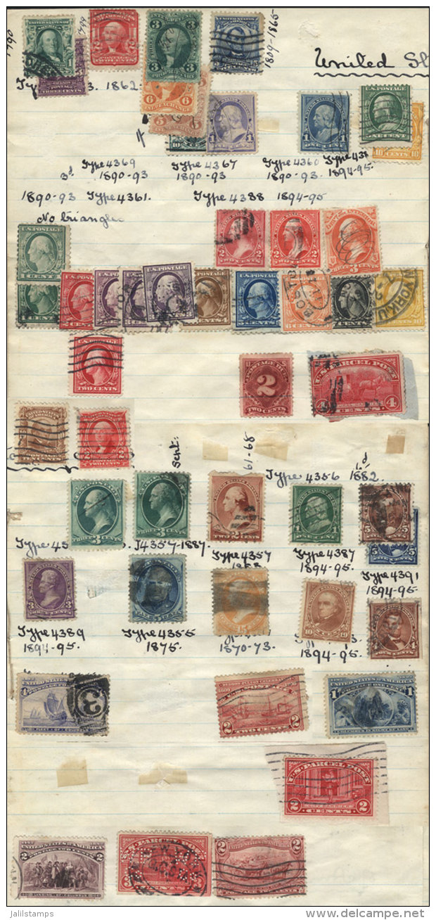 Several Dozens Old Stamps On Pages, Mixed Quality (from Stamps With Defects To Other Of VF Quality), Interesting... - Lots & Kiloware (max. 999 Stück)