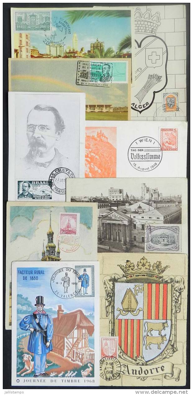 9 Maximum Cards Of 1948/68, Varied Topics, Fine To VF General Quality - Lots & Kiloware (mixtures) - Max. 999 Stamps