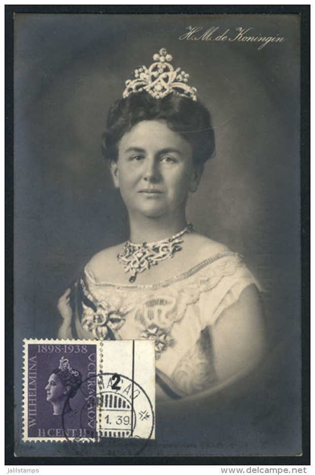 Queen Wilhelmina, Royalty, Maximum Card Of JA/1939, VF Quality - Suriname
