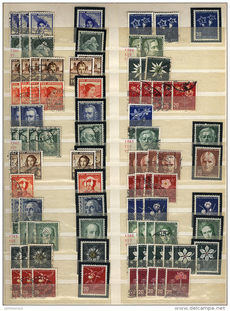 PRO JUVENTUTE: Lot Of Stamps And Sets Issued Between Circa 1913 And 1982, General Quality Is Fine To VF, HIGH... - Sammlungen