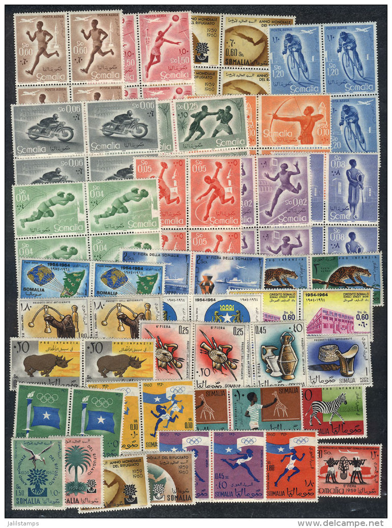 Lot Of Complete Sets In Pairs Or Blocks, VERY THEMATIC, All Unmounted And Of Very Fine Quality! - Somalia (1960-...)