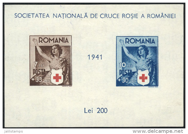Yvert 7, 1942 Red Cross, Issued Without Gum, Fine Quality, Catalog Value US$45. - Blokken & Velletjes