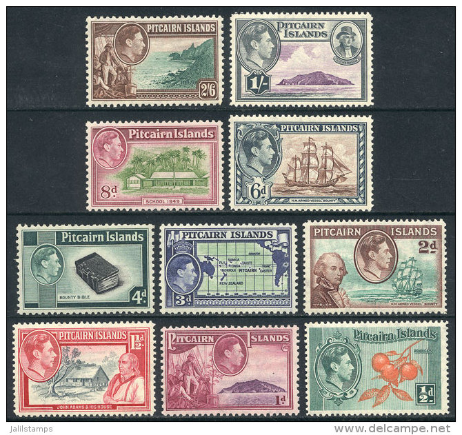 Sc.1/8, 1940/51 Ships, Complete Set Of 10 Unmounted Values, Excellent Quality! - Pitcairn Islands