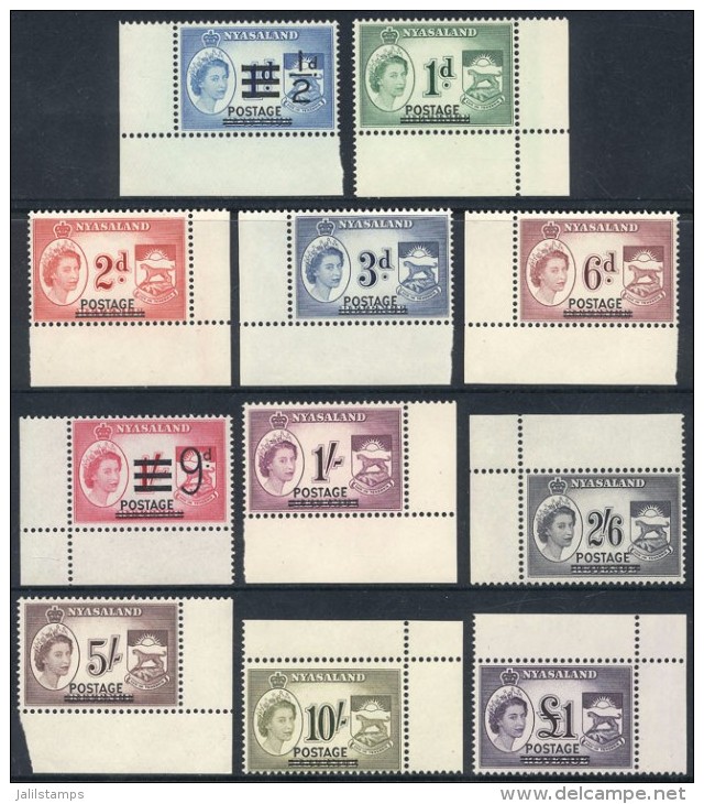 Sc.112/122, 1963 Complete Set Of 11 Unmounted Values, Excellent Quality! - Nyasaland (1907-1953)