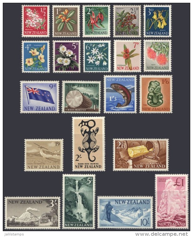 Sc.333/352, 1960/6 Flowers, Animals, Landscapes Etc., Complete Set Of 21 Unused Values, Very Lightly Hinged, VF... - Other & Unclassified