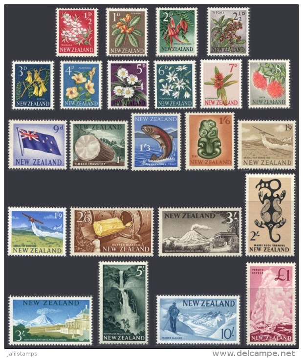Sc.333/352 + 360/1, 1960/6 Flowers, Birds, Volcanoes Etc., Complete Set Of 23 Unmounted Values, Excellent Quality,... - Other & Unclassified