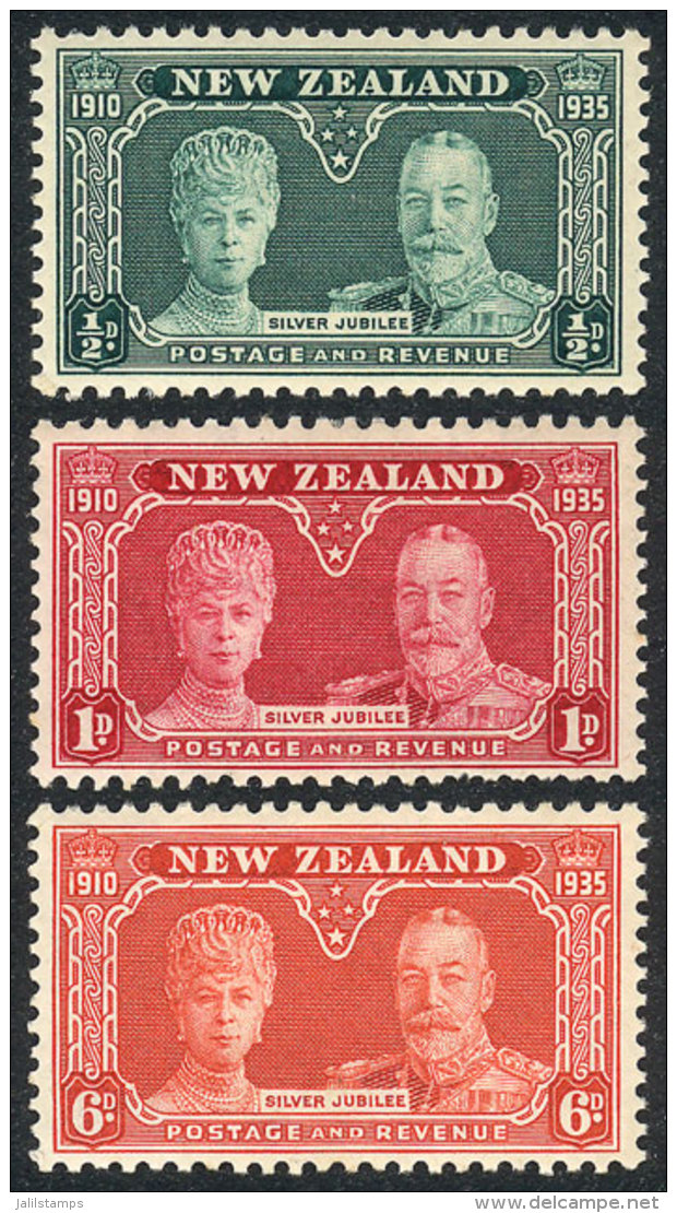 Sc.199/201, 1935 Royal Silver Wedding, Compl. Set Of 3 Values, Mint Lightly Hinged, VF Quality, Catalog Value... - Other & Unclassified