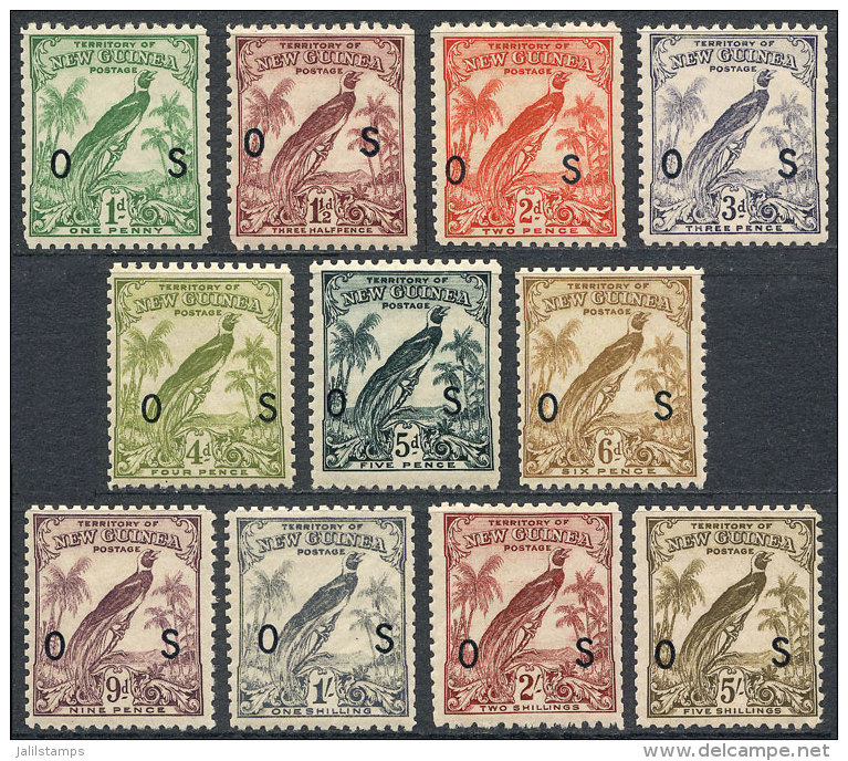 Sc.O12/O22, 1931 Birds, Complete Set Of 11 Values, Mint Lightly Hinged, VF Quality, Catalog Value US$266. - Niederländisch-Neuguinea