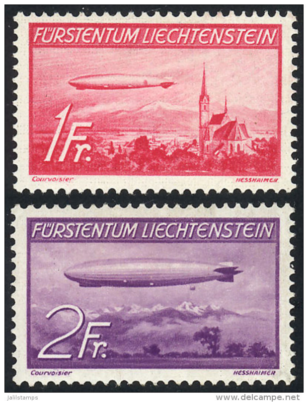 Sc.C15/C16, 1936 Zeppelin, Cmpl. Set Of 2 Values, Mint Lightly Hinged, VF Quality, Catalog Value US$85 - Air Post