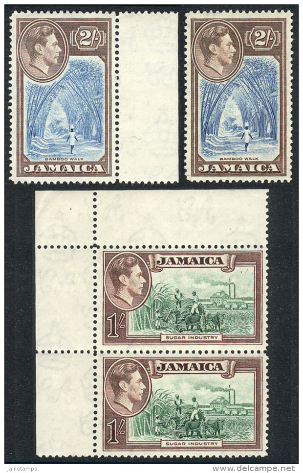 Sc.125 + 126, 2 Examples Of Each, Key Values Of The Set, Unmounted, The 2Sh. In Different Shades, Excellent... - Jamaica (...-1961)