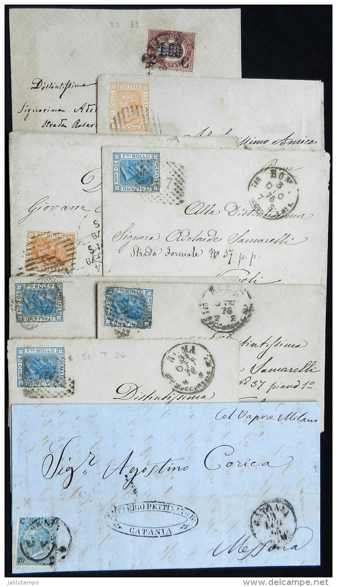 8 Covers Used Between 1865 And 1878, With Varied Cancels And Postages, General Quality Is Fine To Very Fine. - Other & Unclassified