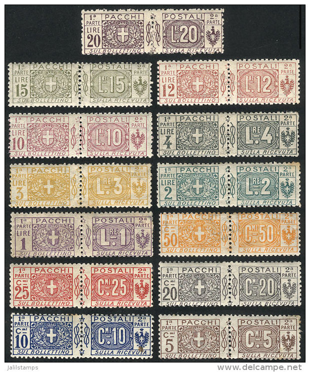 Sc.Q7/Q19, 1914/22 Complete Set Of 13 Unused Values, Very Nice. Some Low Examples Have Minor Defects, The High... - Postal Parcels