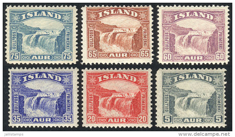 Sc.170/175, 1931/2 Gullfoss Falls, Cmpl. Set Of 6 Values, Mint Lightly Hinged, VF Quality, Catalog Value US$203+ - Unused Stamps