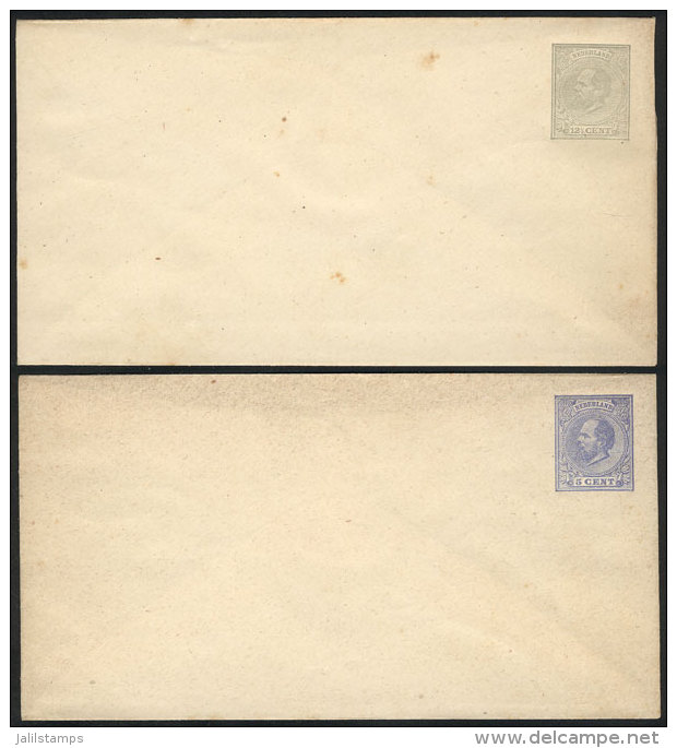 Unused 5c. Ultramarine And 12&frac12;c. Light-gray Envelopes, Very Fine Quality! - Postal Stationery