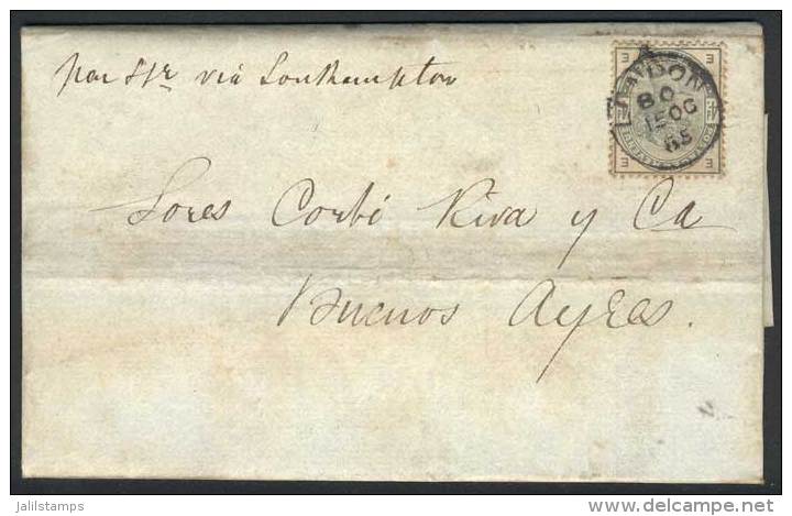 15/OCT/1885 LONDON - ARGENTINA: Complete Folded Letter Franked By Sc.103 With Circular Datestamp, Buenos Aires... - Other & Unclassified