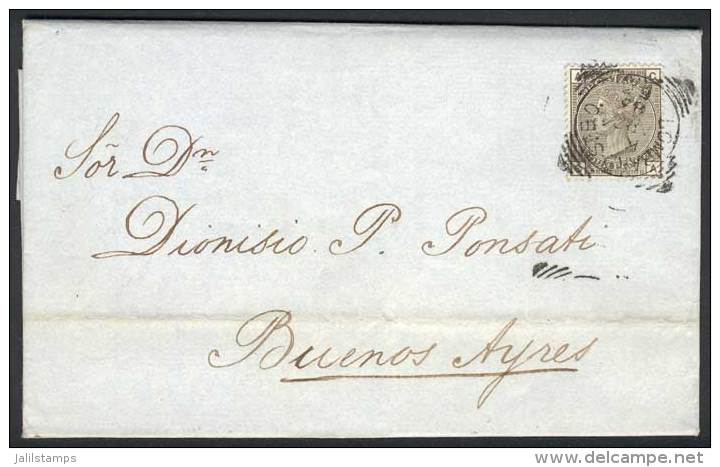 24/APR/1883 LONDON - ARGENTINA: Complete Folded Letter Franked By Sc.84 Plate 18, Cancelled LOMBARD ST. B.O. -... - Other & Unclassified