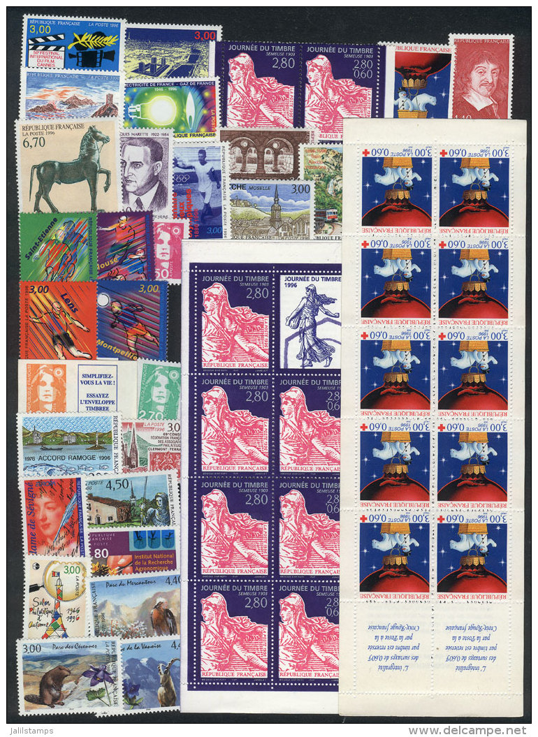 Lot Of Stamps And Booklets Issued In 1996, All Unmounted And Of Excellent Quality, Yvert Catalog Value Over Euros... - Collections