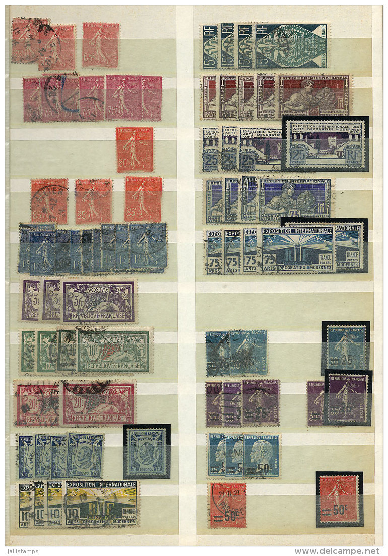 Stockbook With Good Stock Of Stamps Issued Between Circa 1850 And 1940, Used And Mint (some Without Gum). Some... - Collections